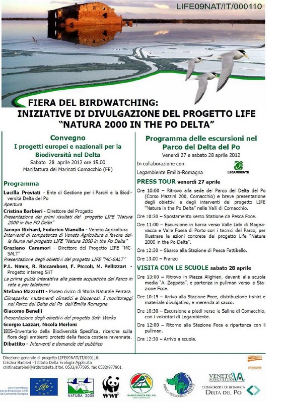 LIFE Initiatives during the Bird Watching Festival in Comacchio