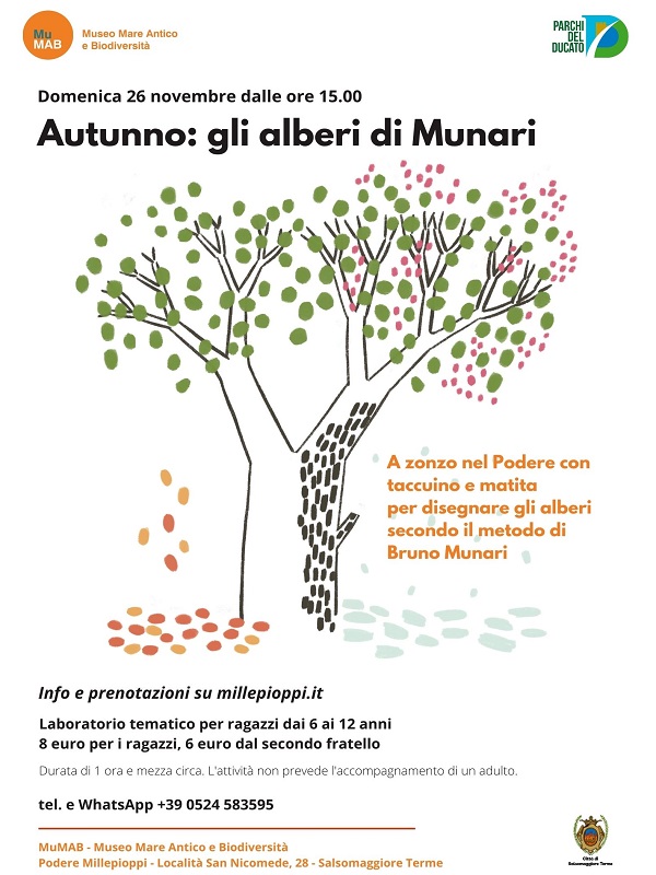 Autunno: gli alberi di Bruno Munari domenica 26 novembre