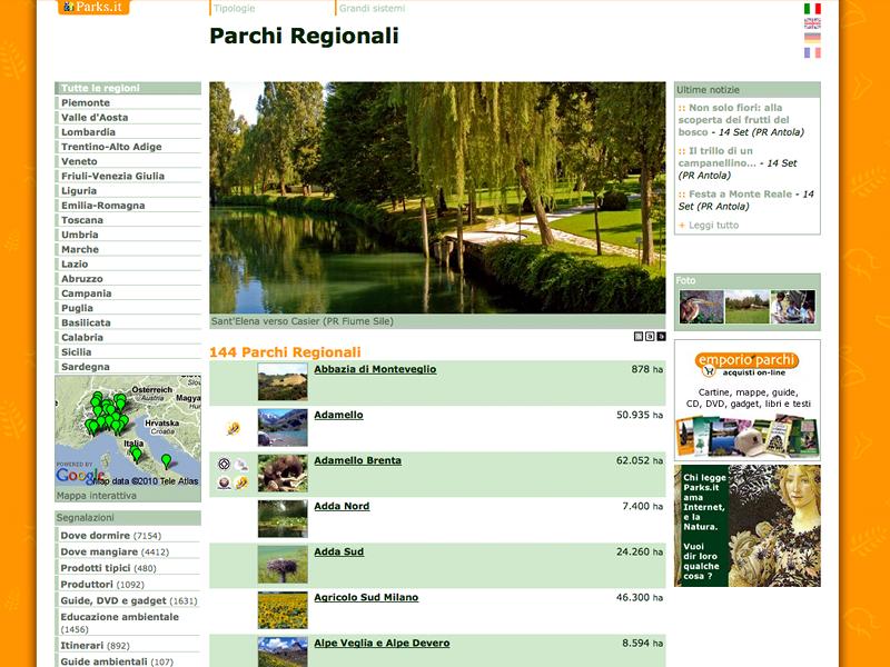 Parks.it aggiorna le pagine sulle tipologie di aree protette