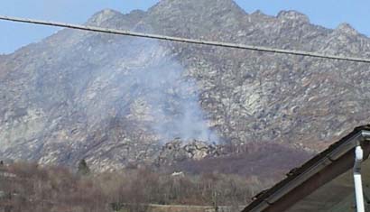 Brand im Nationalpark Val Grande