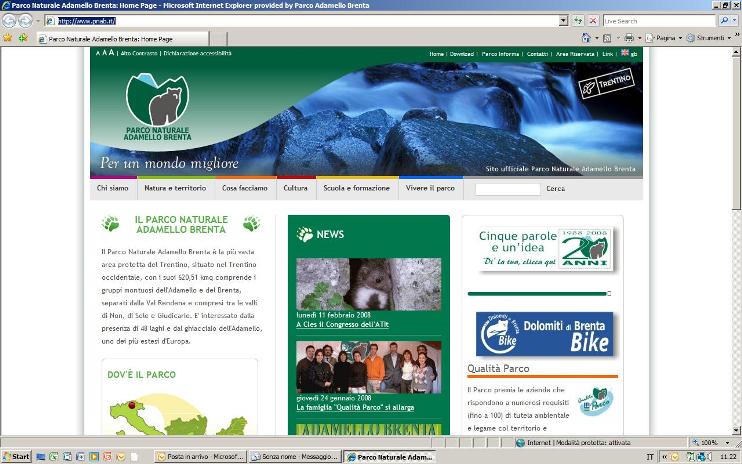 On line il nuovo sito web del Parco