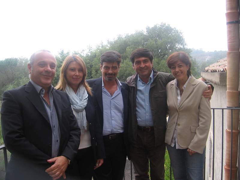 Visita neo direttore INGV al Parco. Da sinistra Patanè, Mazzaglia, Privitera, Caffo, Corsaro