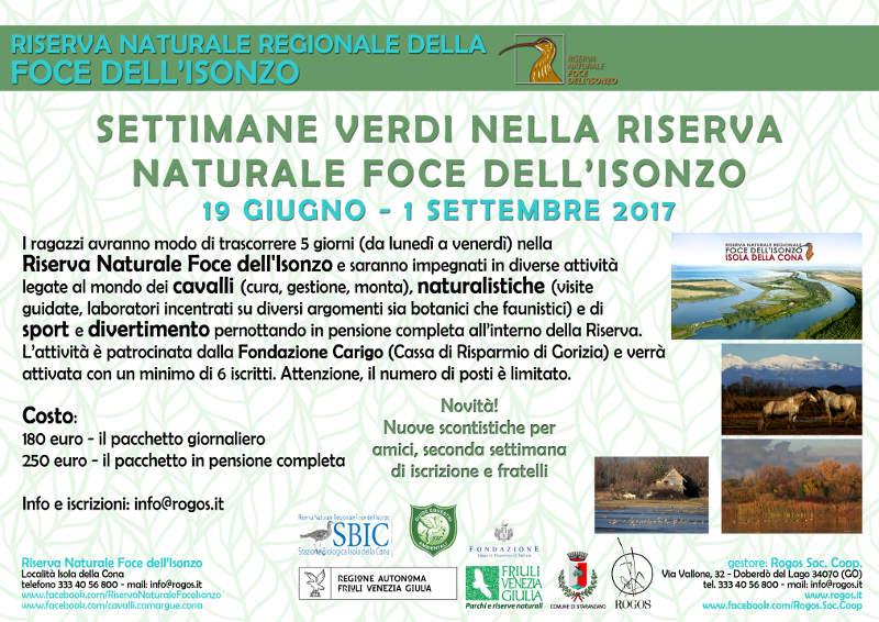 Settimana verde nella Riserva naturale regionale Foce dell’Isonzo “Summer edition”