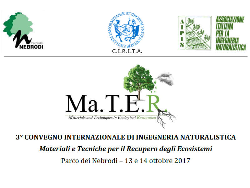 3rd International Meeting on Soil Bioengineering: Materials and techniques for interventions of ecosystem restoration