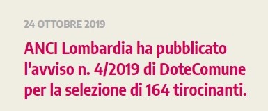 Progetto DoteComune 2019