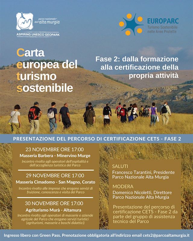 Al via la Fase 2 della Carta Europea del Turismo Sostenibile (CETS) 