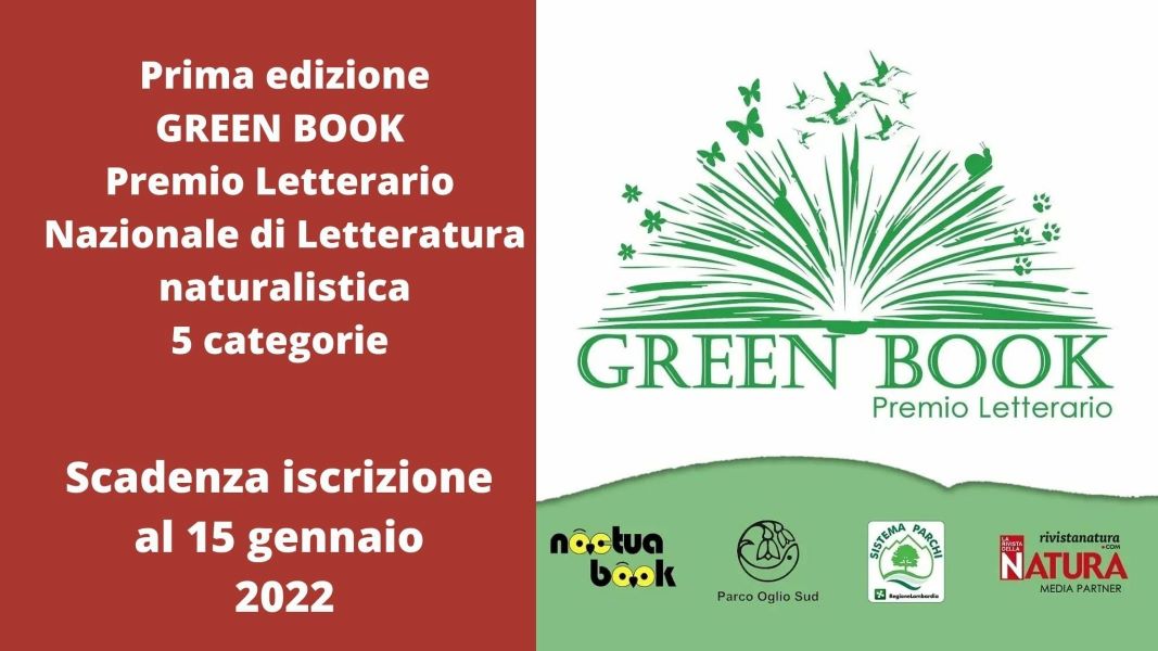 Posticipato al 15 gennaio il termine per iscrivervi a Green Book Premio Letterario!