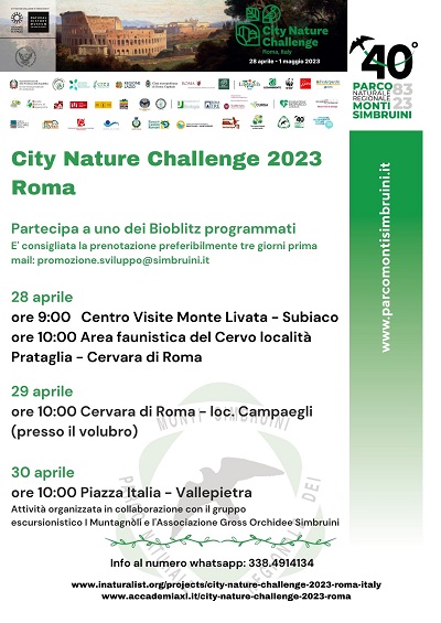 City Nature Challenge 2023 Roma