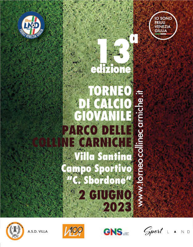 13^ Edizione Torneo Nazionale di Calcio Giovanile 'Parco delle Colline Carniche'