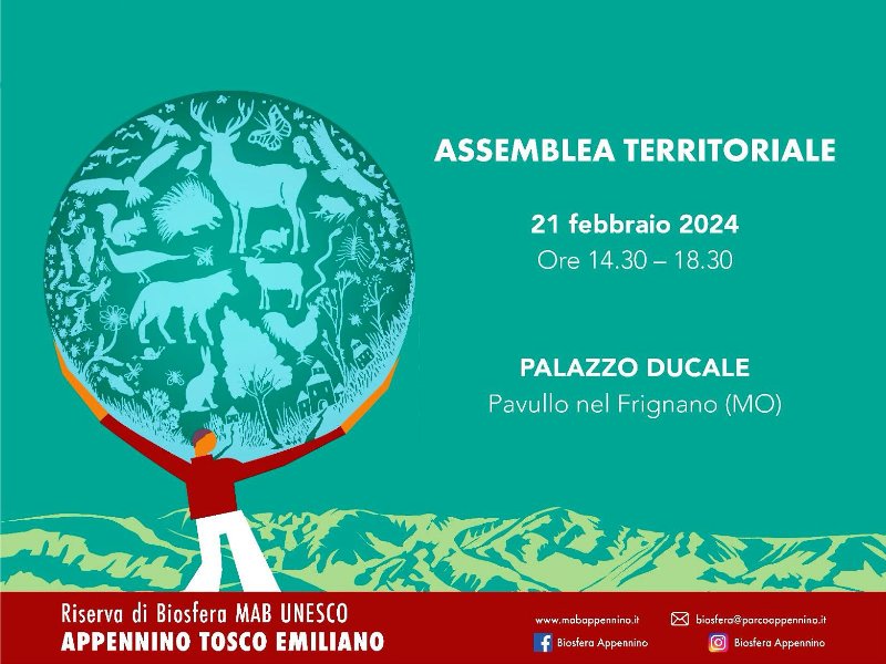 Mercoledì 21 febbraio a Pavullo l'Assemblea territoriale modenese della Riserva di Biosfera UNESCO dell'Appennino Tosco Emiliano