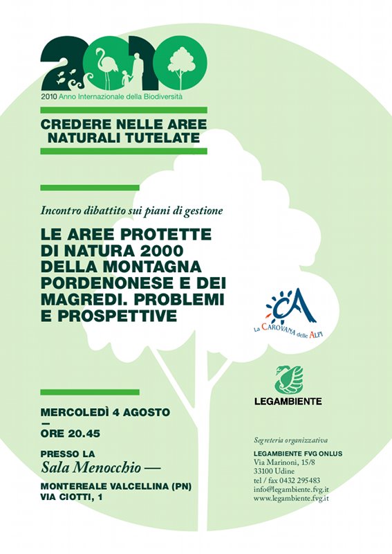 Incontro dibattito sui piani di gestione: Le aree protette di Natura 2000 della montagna pordenonese e dei magredi. problemi e prospettive