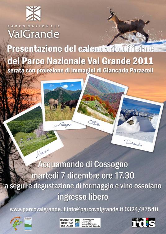Presentation of the Calendar 2011 of Val Grande National Park