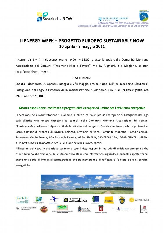 II Energy Week - European Project Sustainable Now