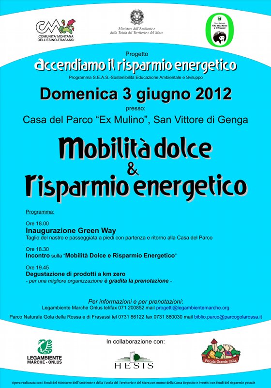 Incontro 'Mobilità Dolce e Risparmio Energetico' - Domenica 3 giugno 2012
