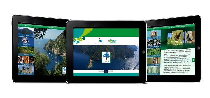 Presentazione iPortofino per iPad e qr code del Parco di Portofino