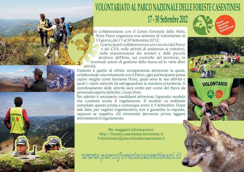 Volontariato al Parco Nazionale delle Foreste Casentinesi