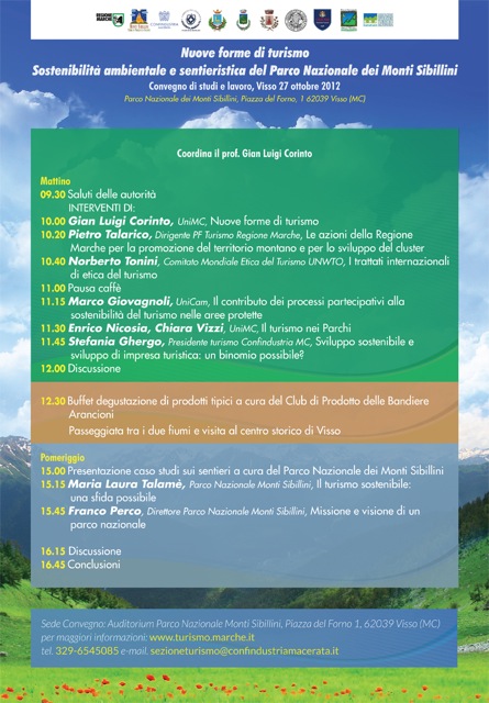 Sabato 27, a Visso, convegno sulle nuove forme di turismo e la sentieristica nel Parco dei Sibillini