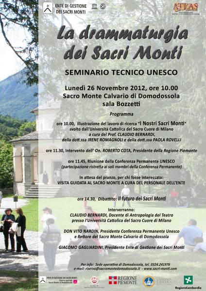 Seminario Tecnico Unesco 'La drammaturgia dei Sacri Monti'
