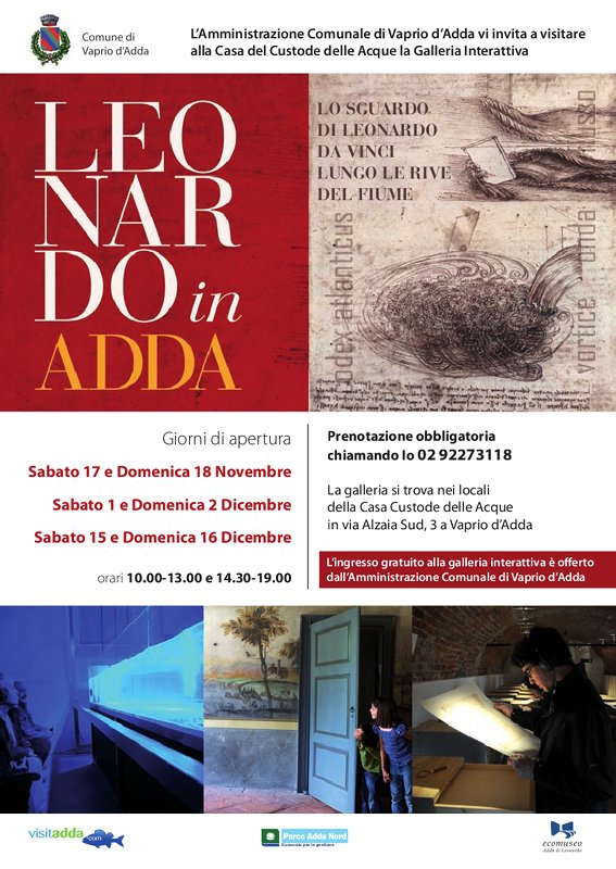 Visite gratuite alla galleria interattiva 'Leonardo in Adda'