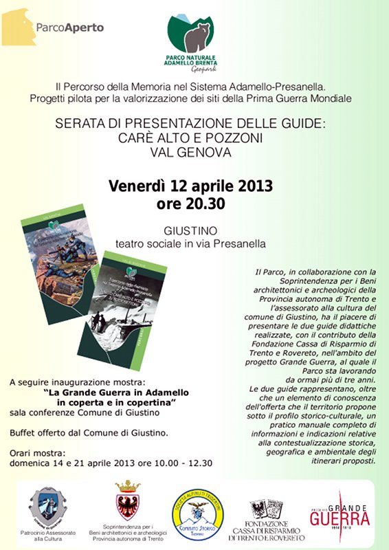 Serata di Presentazione delle Guide: Carè Alto e Pozzoni Val Genova