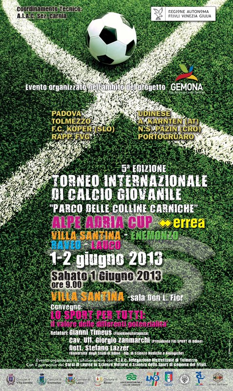 5^ Edzione Torneo Internazionale di Calcio Giovanile 'Parco delle Colline Carniche - Alpe Adria Cup' 2013