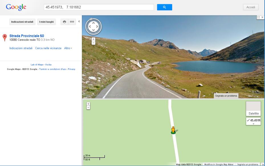 Il Parco Nazionale Gran Paradiso su Google Streetview
