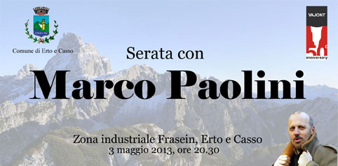 Una 'Serata con Marco Paolini' sul Vajont, definiti i particolari dell'evento
