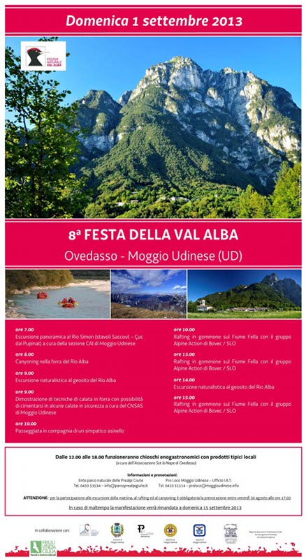 Festa della Val Alba con escursioni, canyoning e rafting