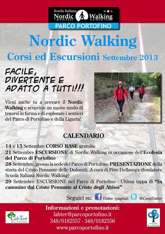 Eventi Nordic Walking Settembre 2013 nel Parco di Portofino