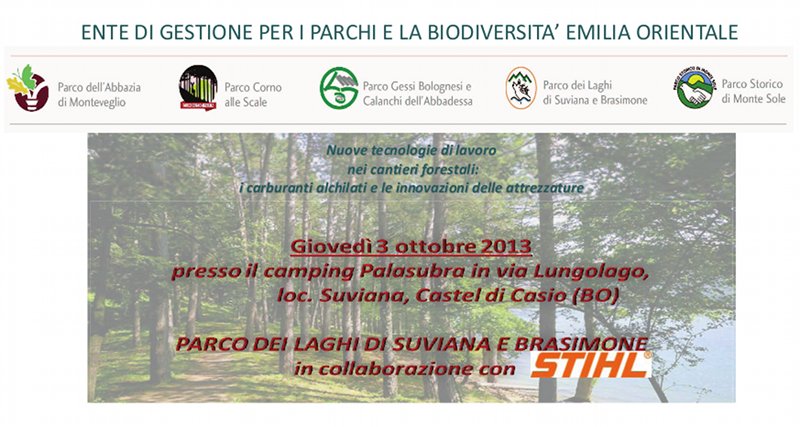 Il Parco dei Laghi di Suviana e Brasimone promuove l'utilizzo di tecnologie innovative per gli interventi forestali