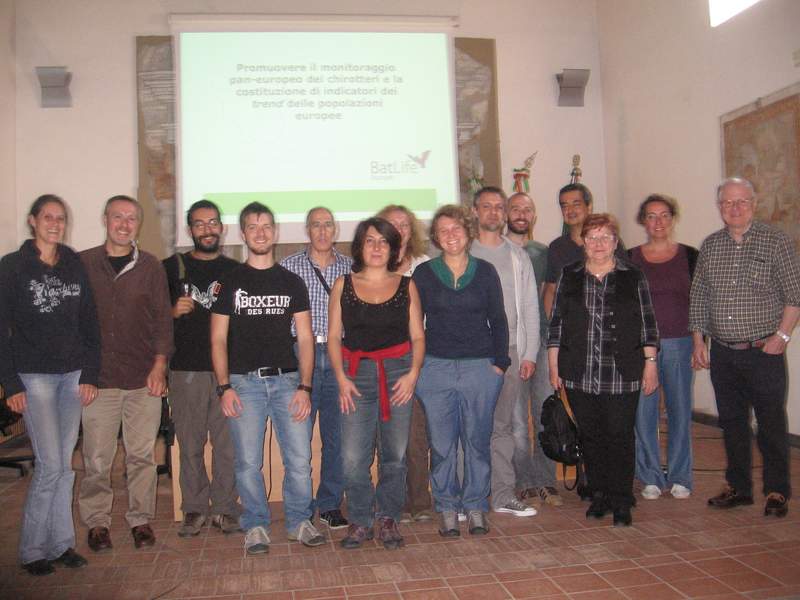 I partecipanti al workshop sui Chirotteri al Parco dell'Etna 11 ottobre 2013