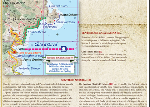 La carta del Parco Nazionale dell'Asinara e Area Marina Protetta 'Isola dell'Asinara', premiata al 'Map Award 2013' a Toronto