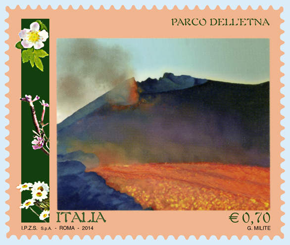 Domani 23 maggio sarà emesso un francobollo dedicato al Parco dell'Etna