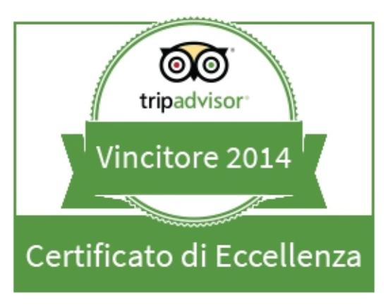 Certificato di Eccellenza 2014 Tripadvisor al Parco del Conero