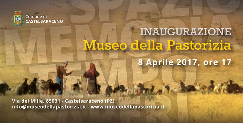  Sabato 8 aprile, taglio del nastro per il Museo della Pastorizia di Castelsaraceno