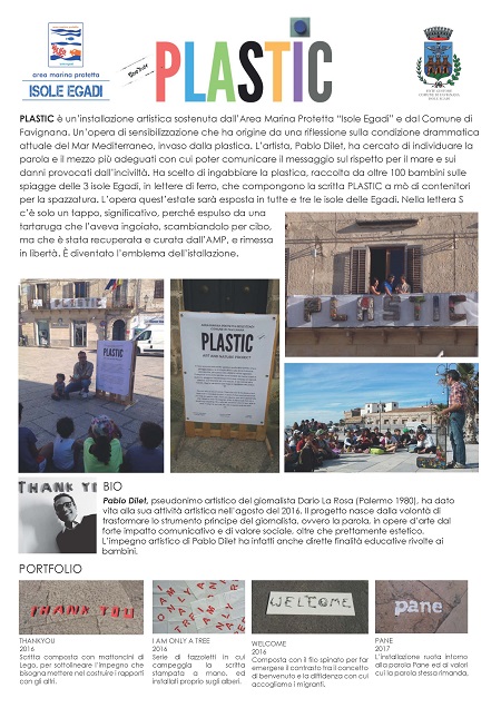 PLASTIC approda a Palermo  Dopo il successo alle Egadi l'installazione ambientale  ospite a Festambiente Mediterraneo