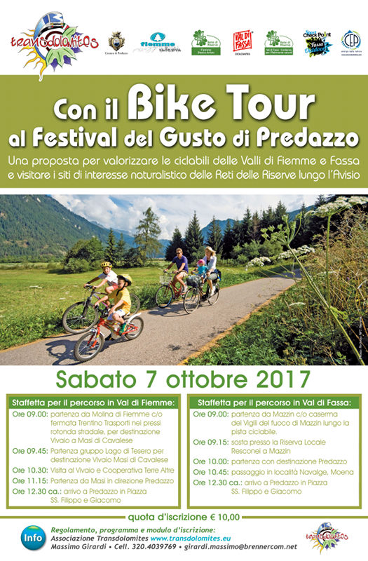 Con il Bike Tour al Festival del Gusto di Predazzo - Sabato 7 ottobre