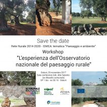 Workshop: 'L'esperienza dell'osservatorio nazionale del paesaggio rurale'