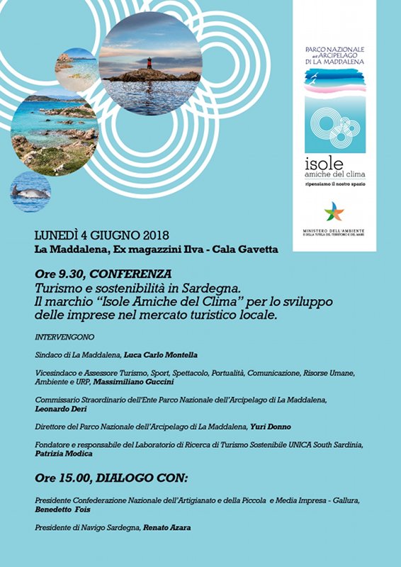 Il Parco organizza la Conferenza 'Turismo e sostenibilità in Sardegna. Il marchio Isole amiche del clima per lo sviluppo delle imprese nel mercato turistico locale'
