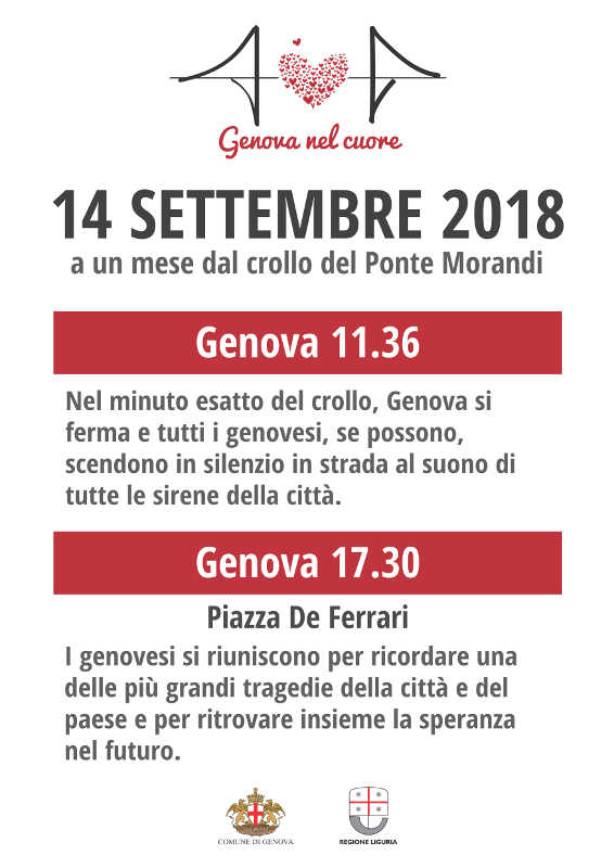 14 settembre – Commemorazione Ponte Morandi