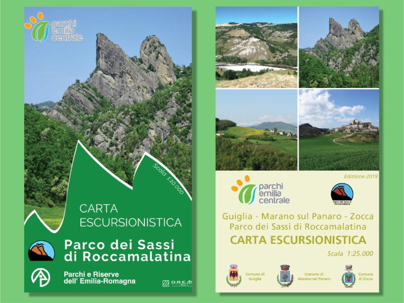 Nuovissime Carte escursionistiche per il Parco dei Sassi di Roccamalatina e i suoi Comuni: 230 chilometri di sentieri in un territorio di pregio