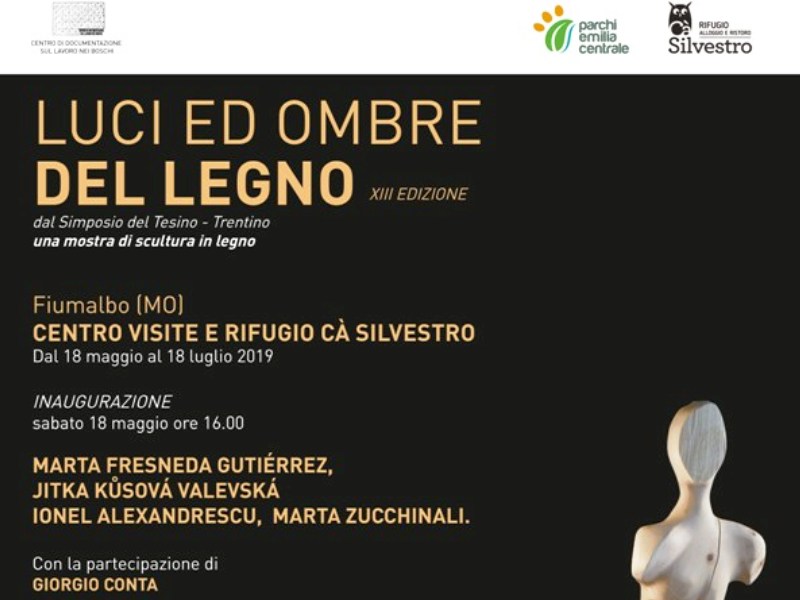 Arriva a Fiumalbo dal Trentino la mostra di sculture 'Luci ed ombre del legno', inaugurazione sabato 18 maggio