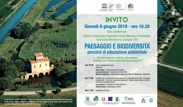 PAESAGGIO E BIODIVERSITA' percorsi di educazione ambientale - Conservazione, cultura, educazione la sfida per il futuro della Biosfera Delta Po