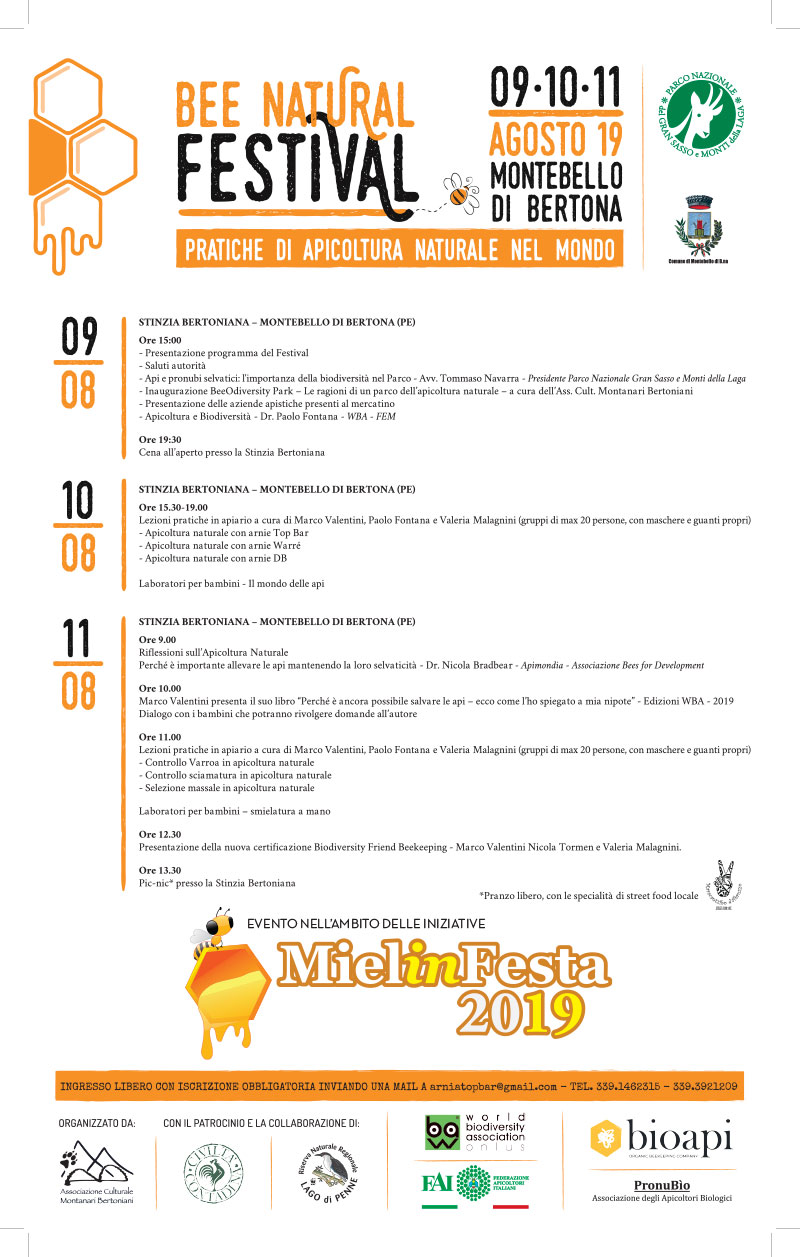 MIELINFESTA 2019 Un programma ricco di eventi per la valorizzazione del settore apistico