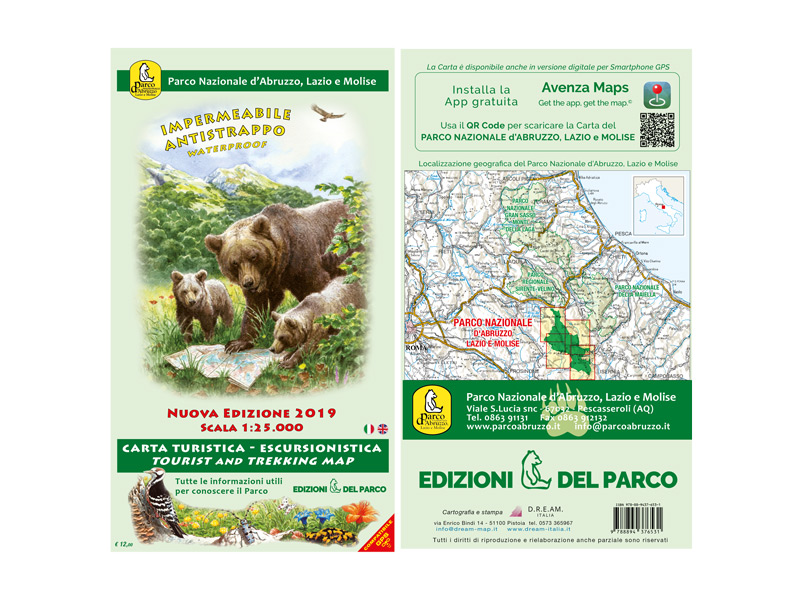 La nuova carta escursionistica del Parco Nazionale d'Abruzzo, Lazio e Molise, in scala 1:25.000