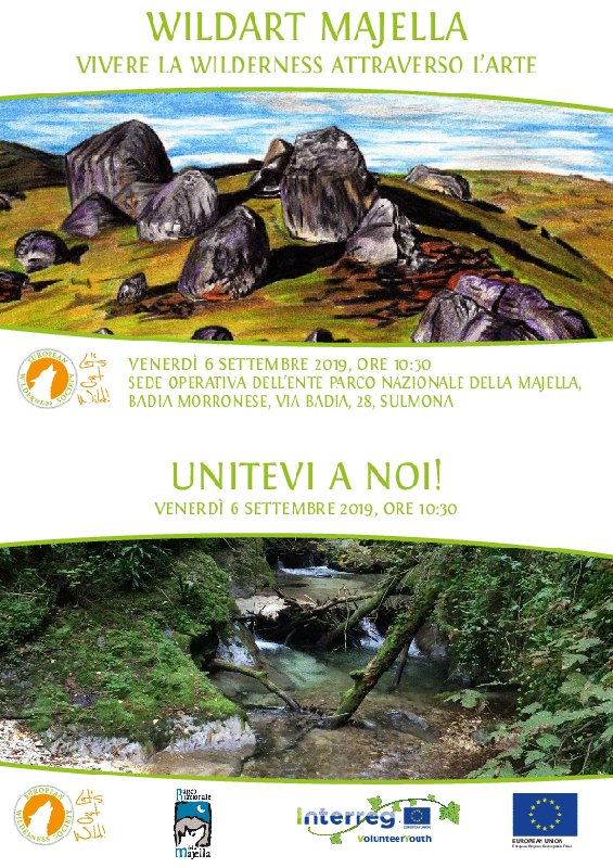 La European Wilderness Society dal 01 al 06 settembre nel Parco Nazionale Majella per l'evento WILDArt 2019