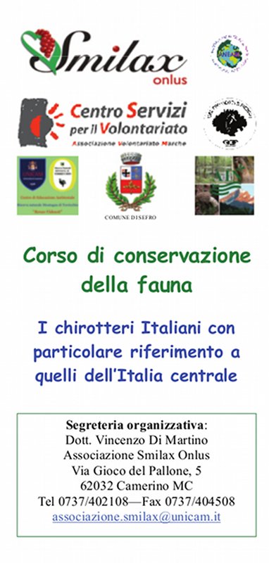 Corso di conservazione della fauna dal 15 al 30 Maggio