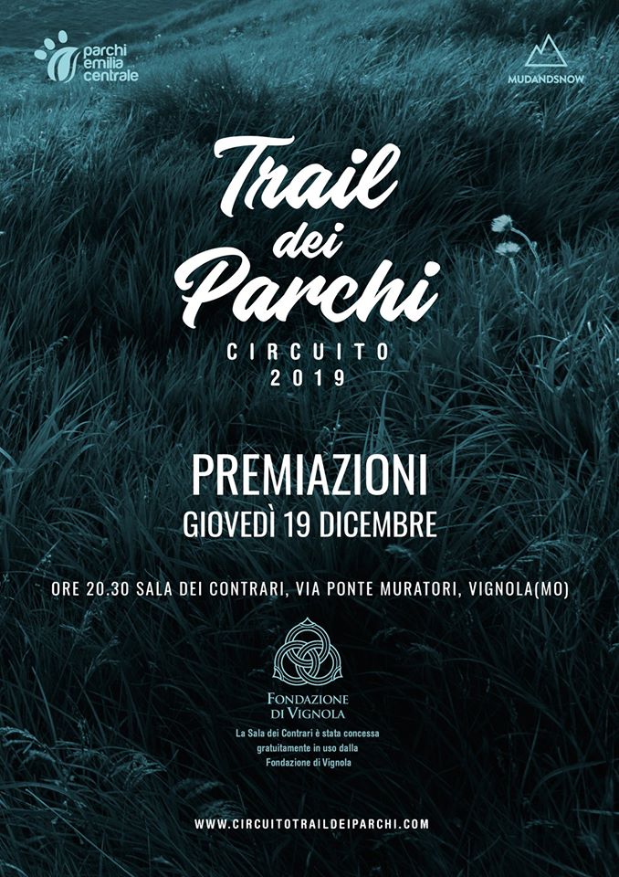 Giovedì 19 dicembre alla Rocca di Vignola le premiazioni della seconda edizione del 'Circuito Trail dei Parchi dell'Emilia'