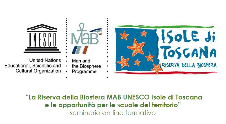 video e slide  su la Riserva della Biosfera MAB UNESCO Isole di Toscana e il mondo della scuola