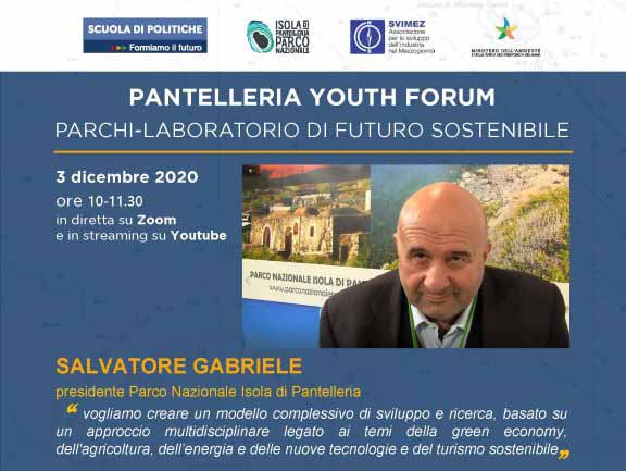 'Pantelleria Youth Forum: laboratorio dei Parchi'. Il presidente Salvatore Gabriele illustra il progetto, in collaborazione con Svimez e Scuola di Politiche.